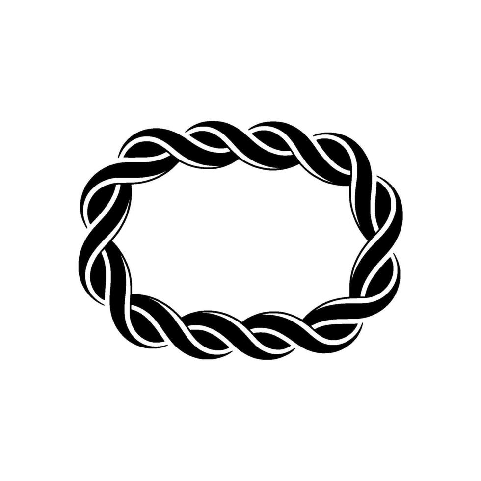 Intertwined Spiral, Minimalist Emblem, Circular Motif vector