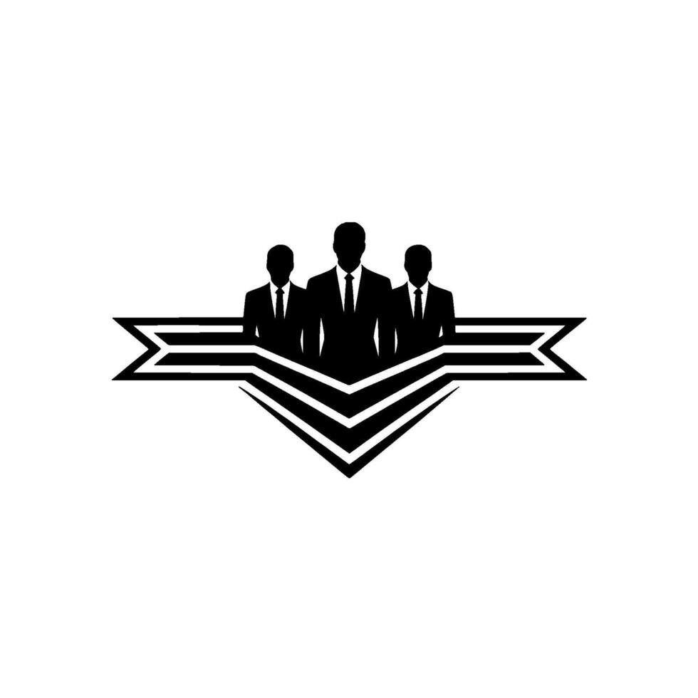 Strategic Leadership, Corporate Team, Minimalist Emblem vector