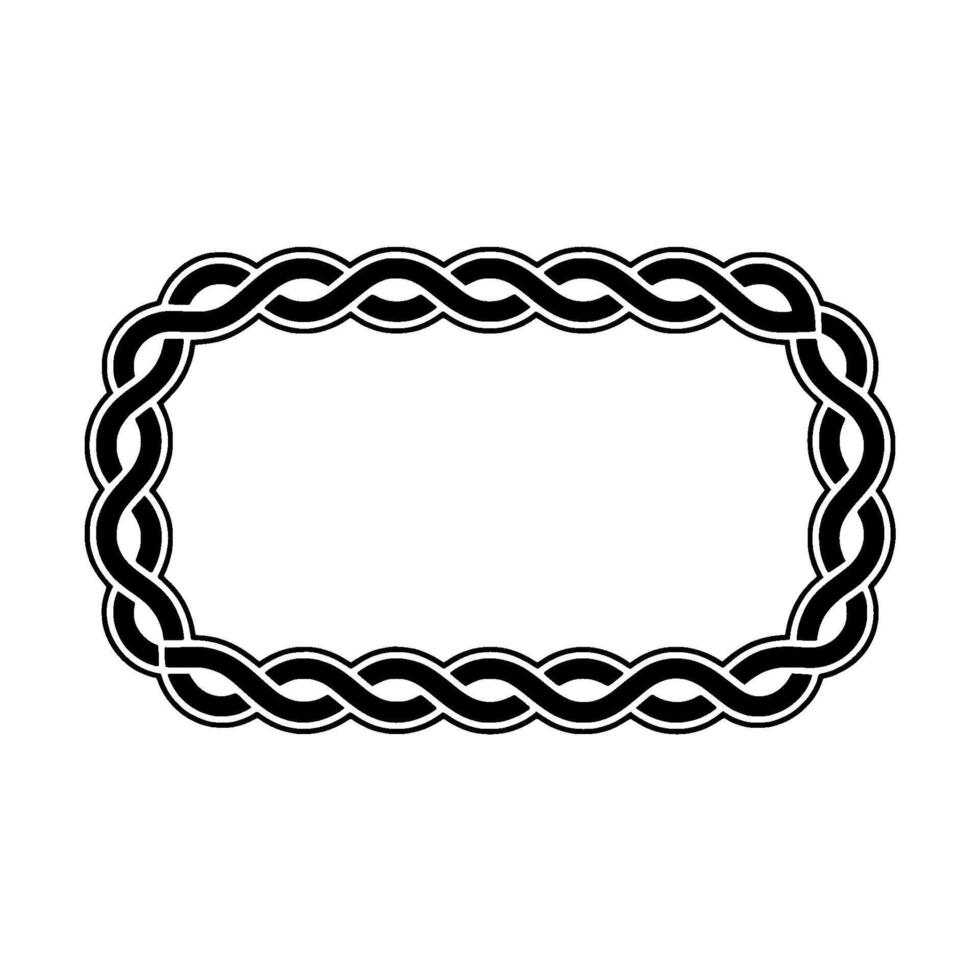 Intricate Celtic Knot Border, Elegant, Frame vector