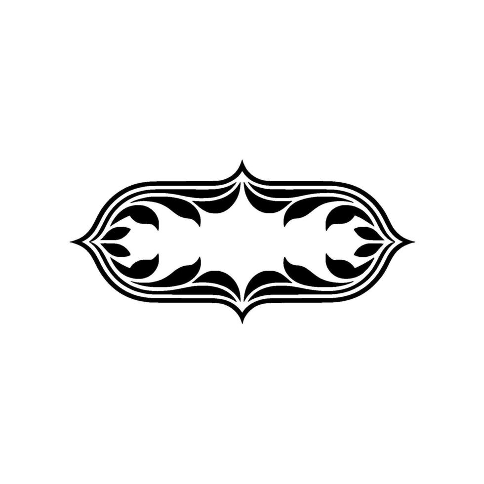Elegant Vintage Ornament, Decorative Border Element, Symmetrical vector