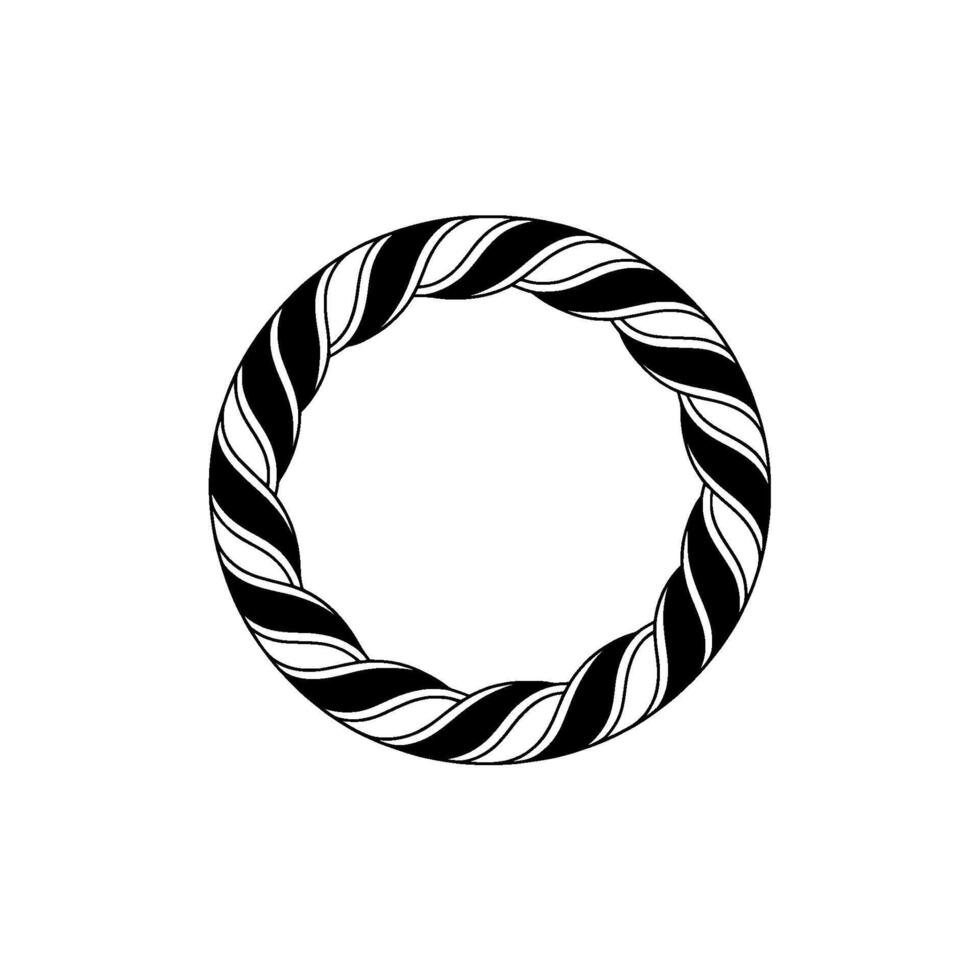 Abstract Spiral Motif, Minimalist , Circular Pattern, Circle vector