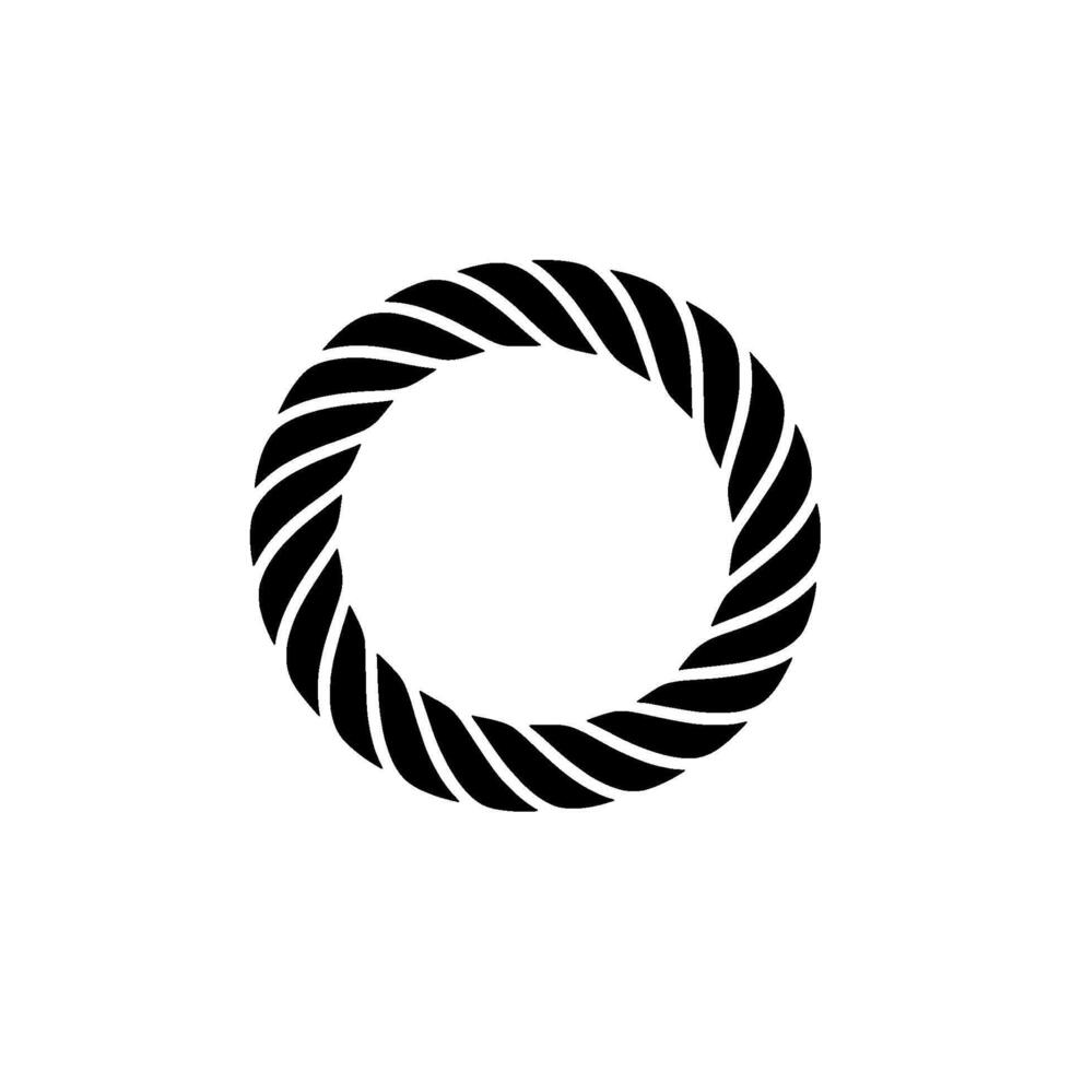 Minimalist Spiral Emblem, Circular Motion, Modern vector
