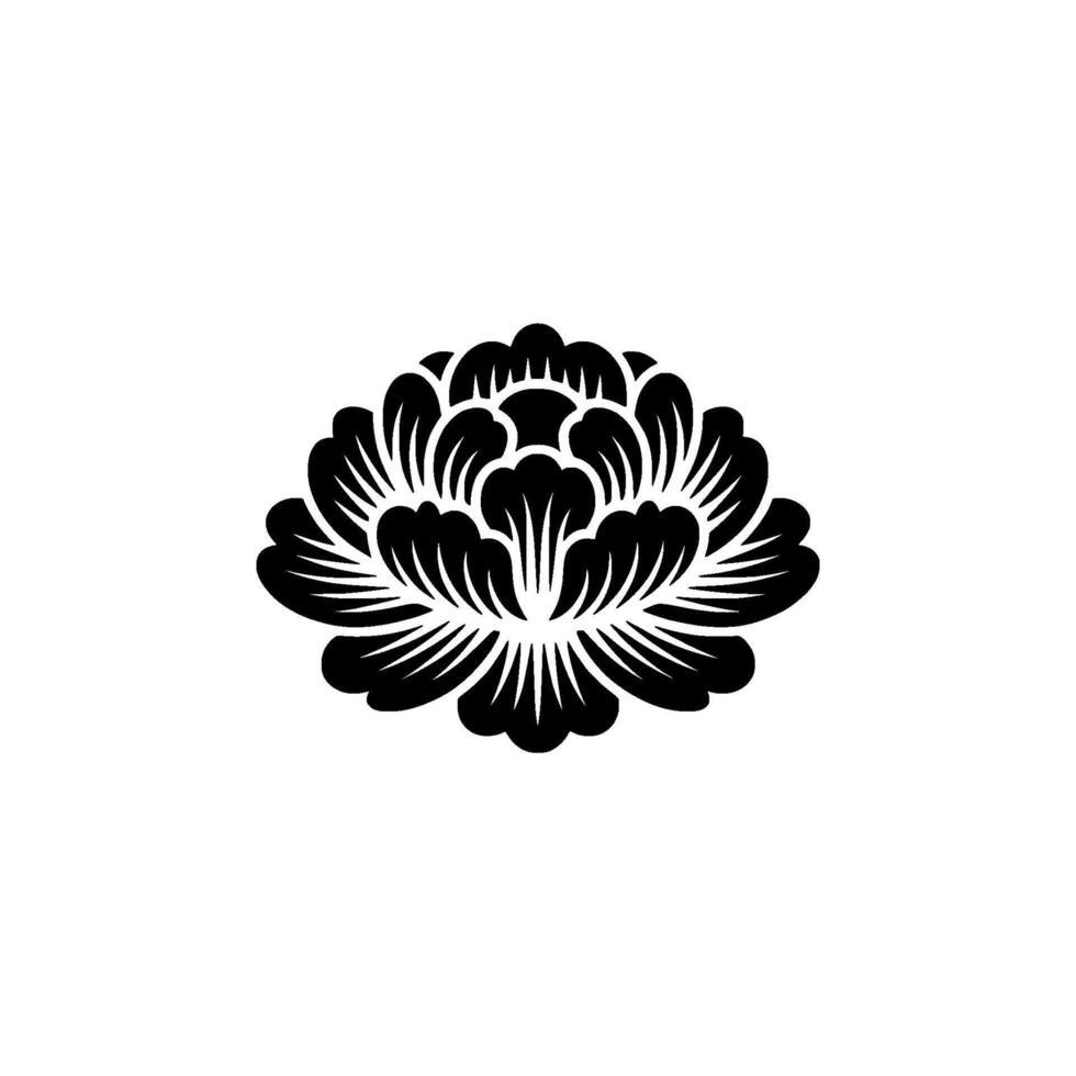 Intricate Black Floral Emblem, Elegant, Stylized vector