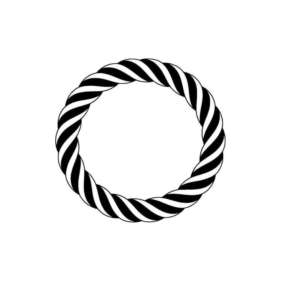 Spiraling Stripe Circle, Minimalist vector