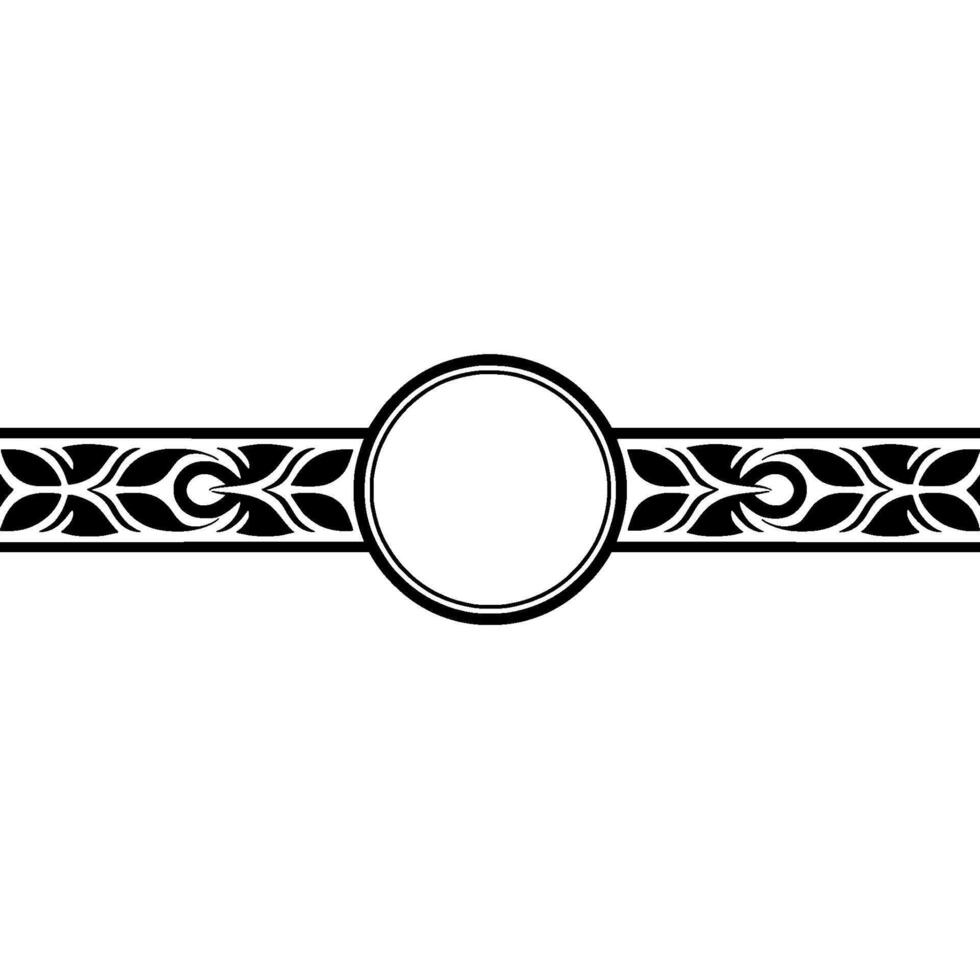 Elegant Decorative Border, Vintage Style, Circular Element vector