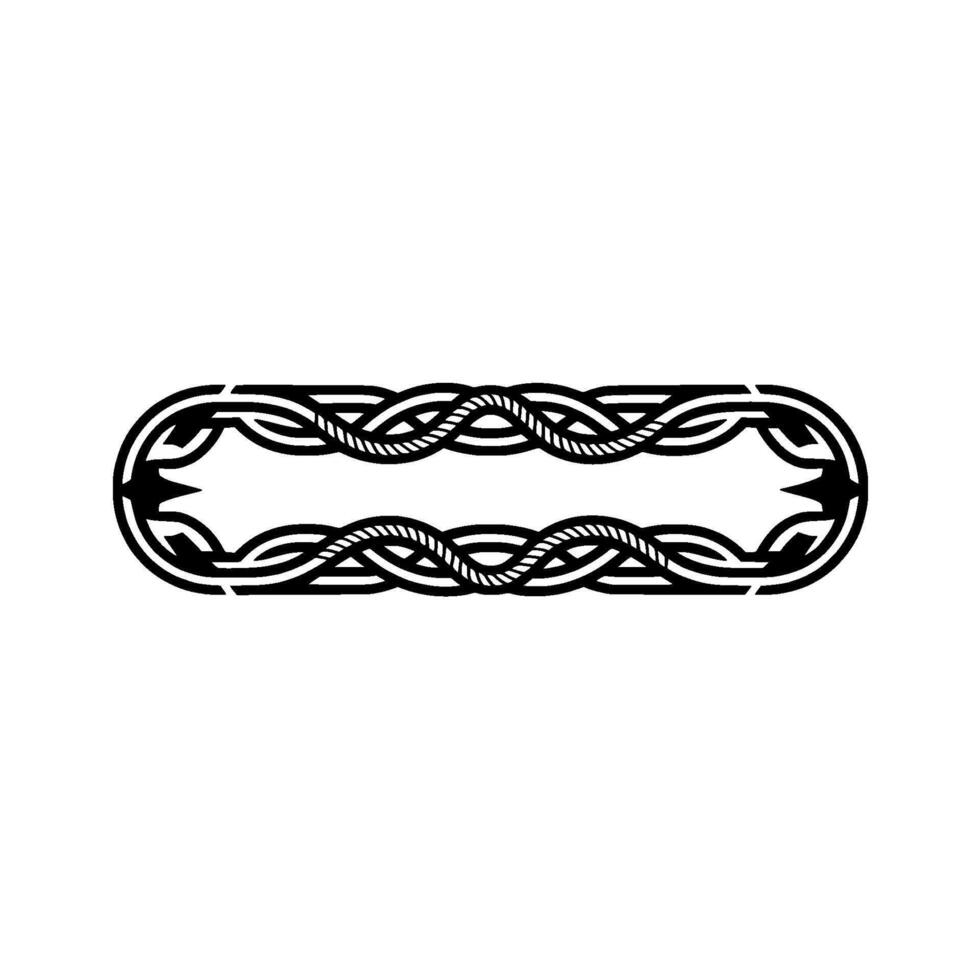 Intricate Celtic Knot Border, Minimalist - Vintage vector