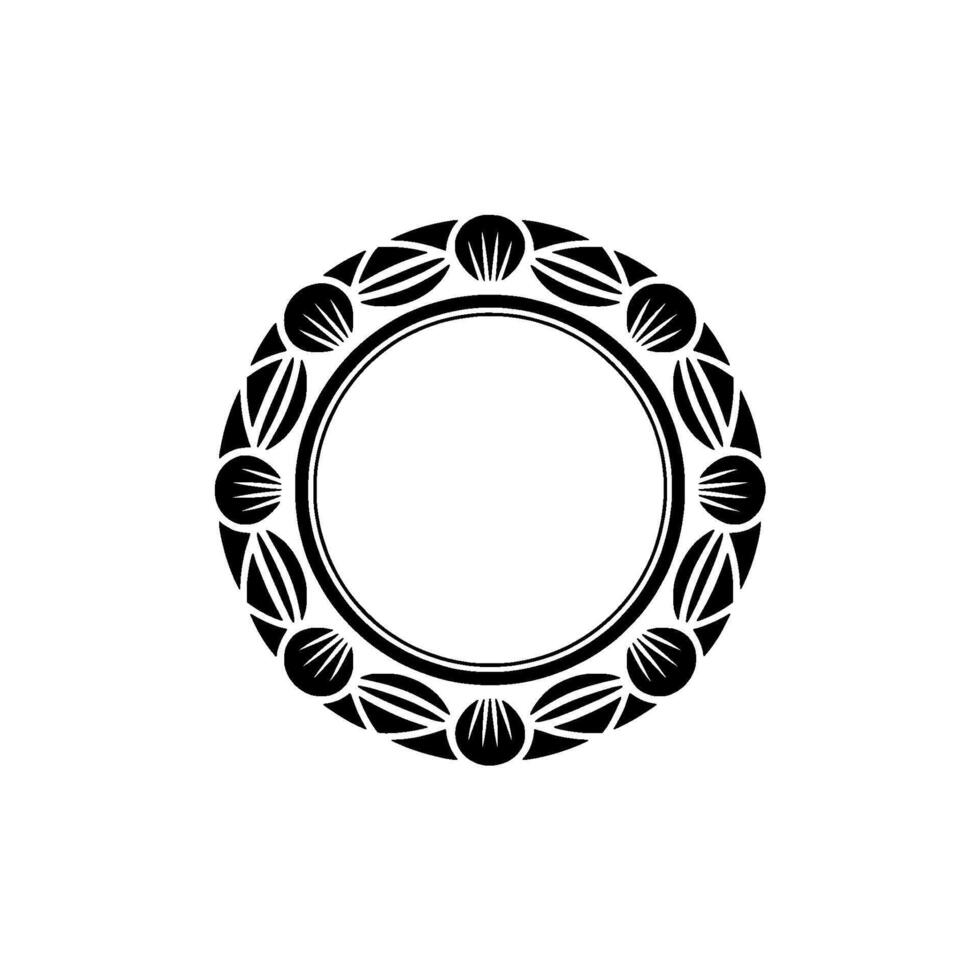Geometric Circle Ornament, Minimalist - Frame vector