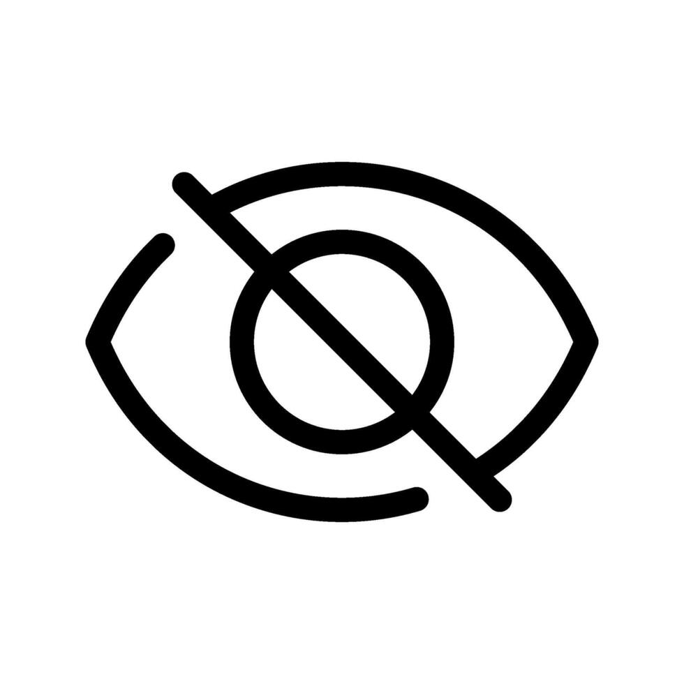 Illustration of Not Visible Line Icon vector