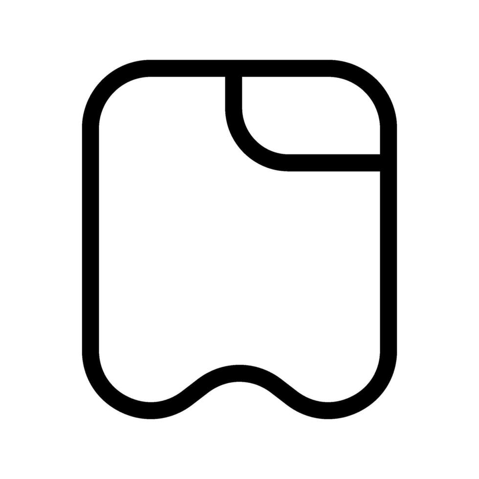 Bookmark icon, line art, illustration vector