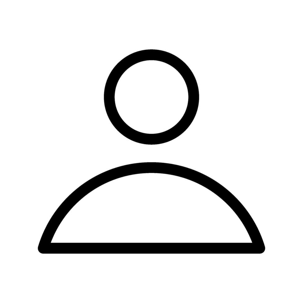 Profile icon, line art, illustration vector