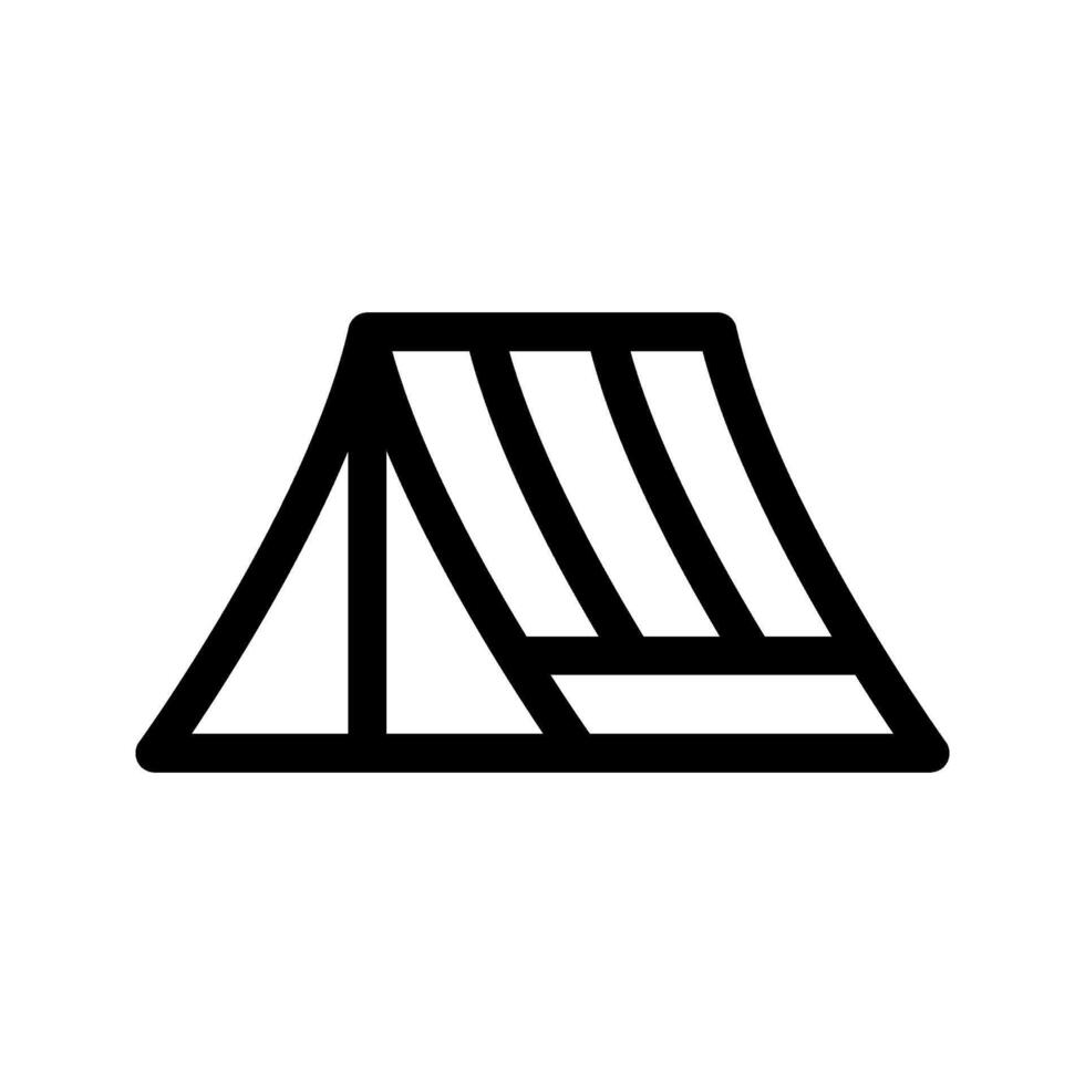 Tent icon, line art, illustration vector