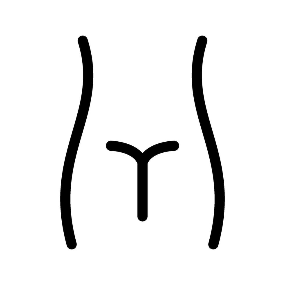 Illustration of Vagina Line Icon vector