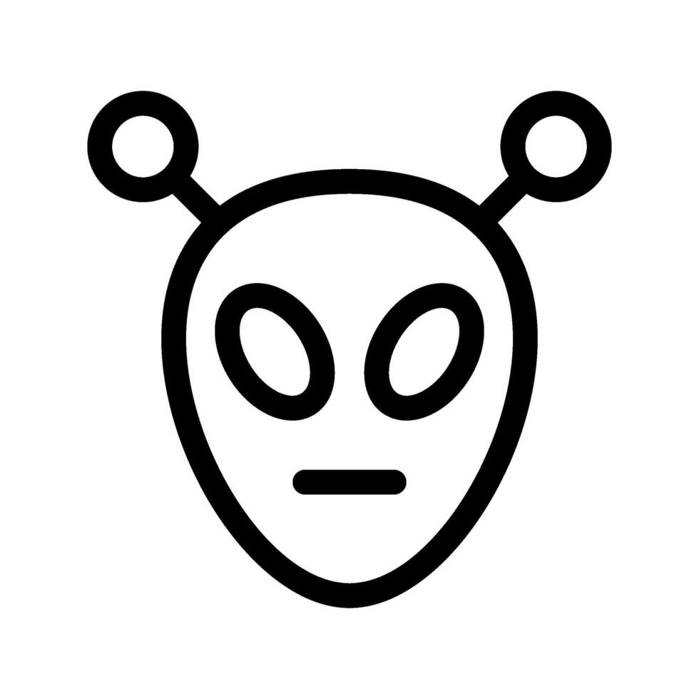 Illustration of Alien Line Icon vector