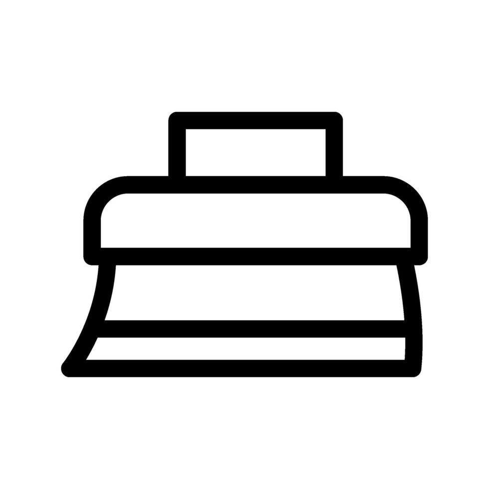 Brush icon, line art, illustration vector