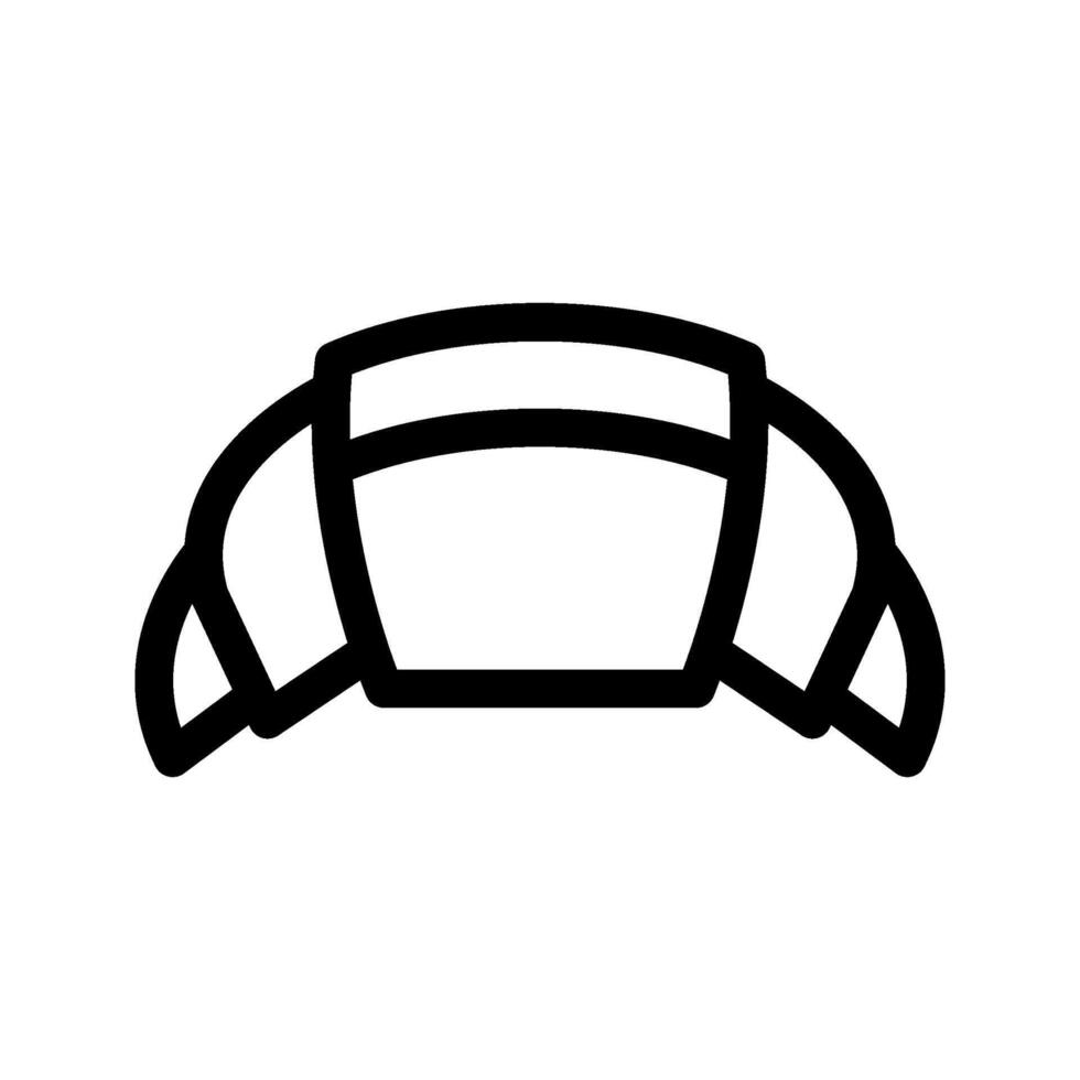 Illustration of Croisant Line Icon vector