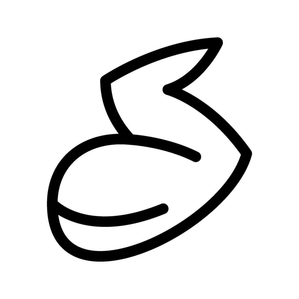 Illustration of Chicken Wing Line Icon vector