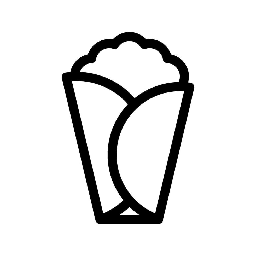 Illustration of Kebab Line Icon vector
