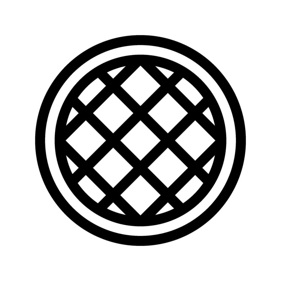 Illustration of Waffle Line Icon vector
