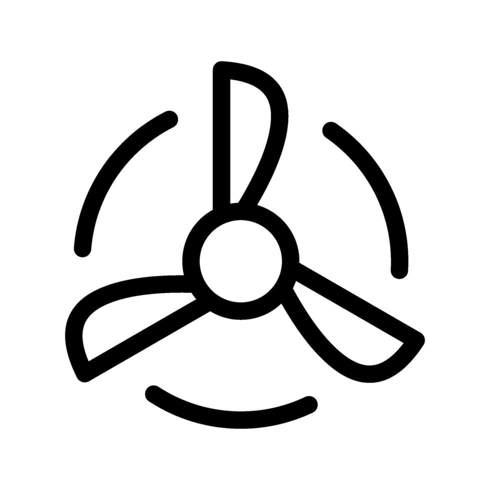Illustration of Airplane Propeller Line Icon vector