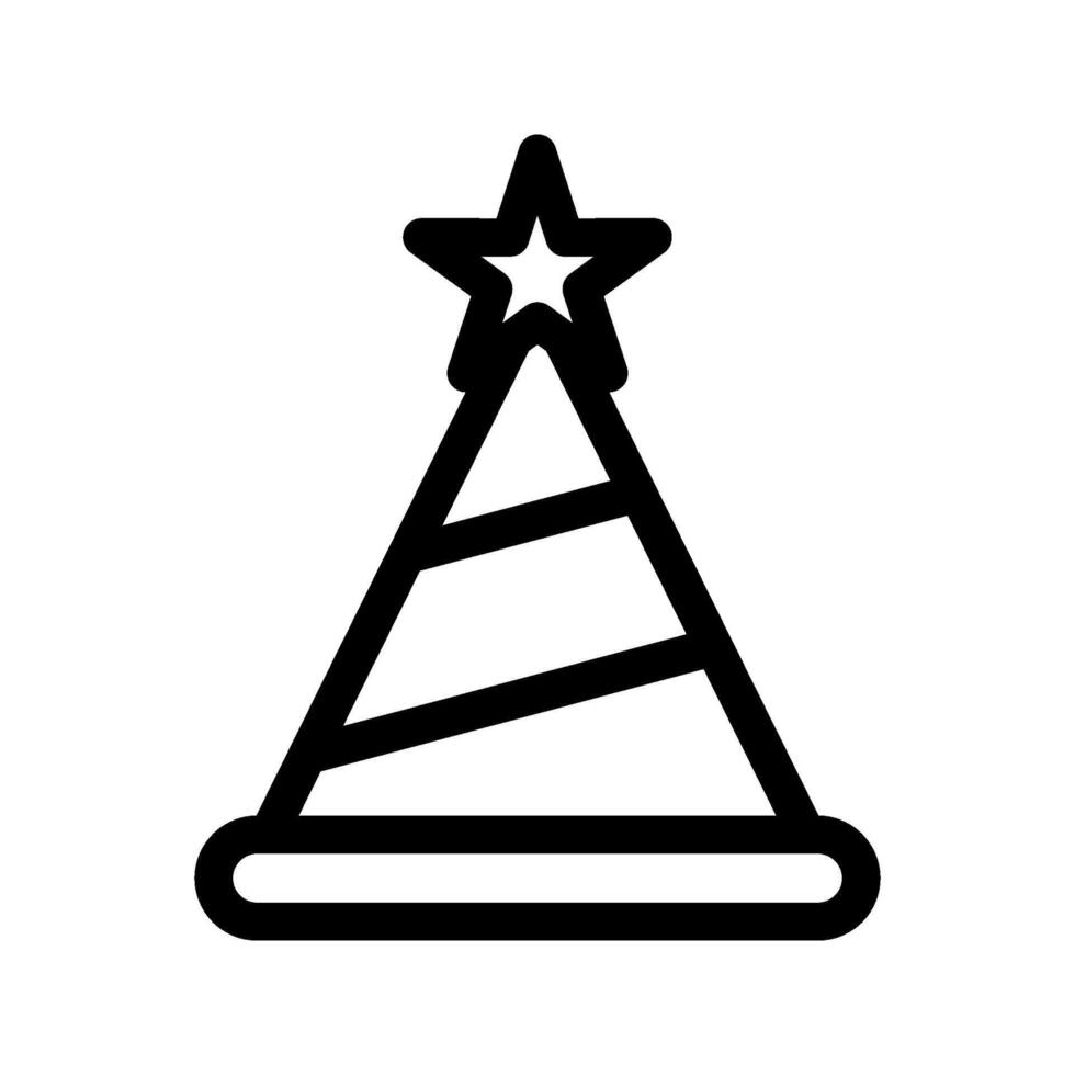 Illustration of Party Hat Line Icon vector