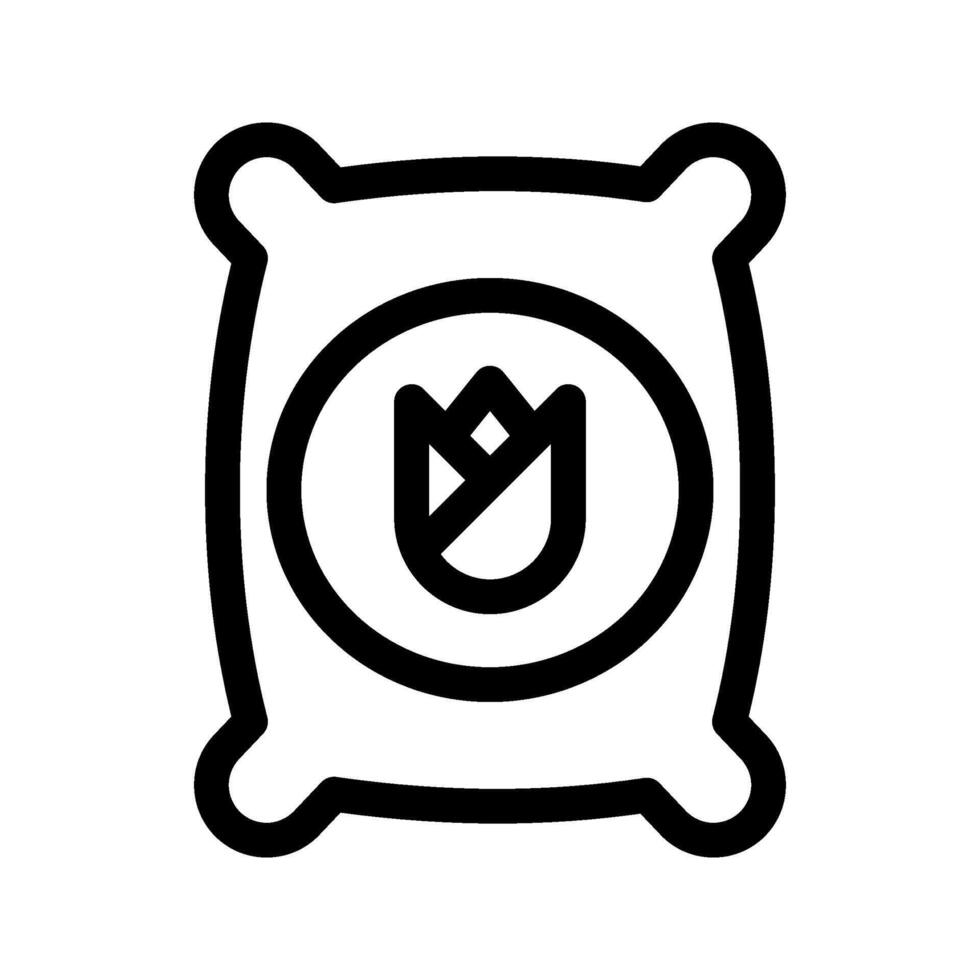 Illustration of Seed Bag Line Icon vector