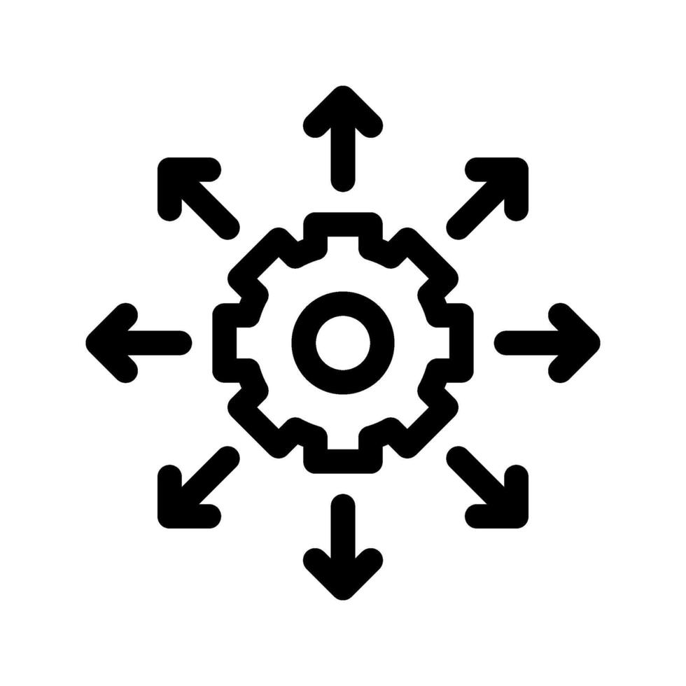 Illustration of Output Line Icon vector