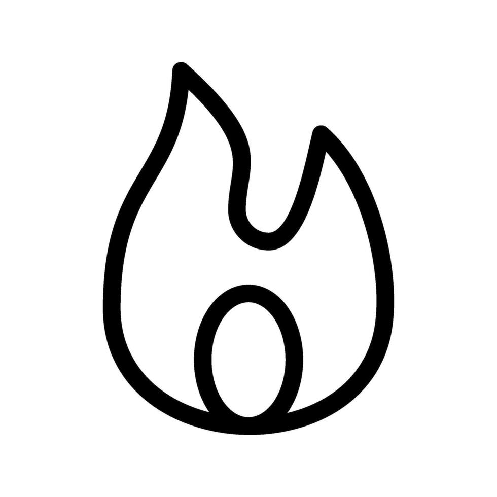 Illustration of Flame Line Icon vector
