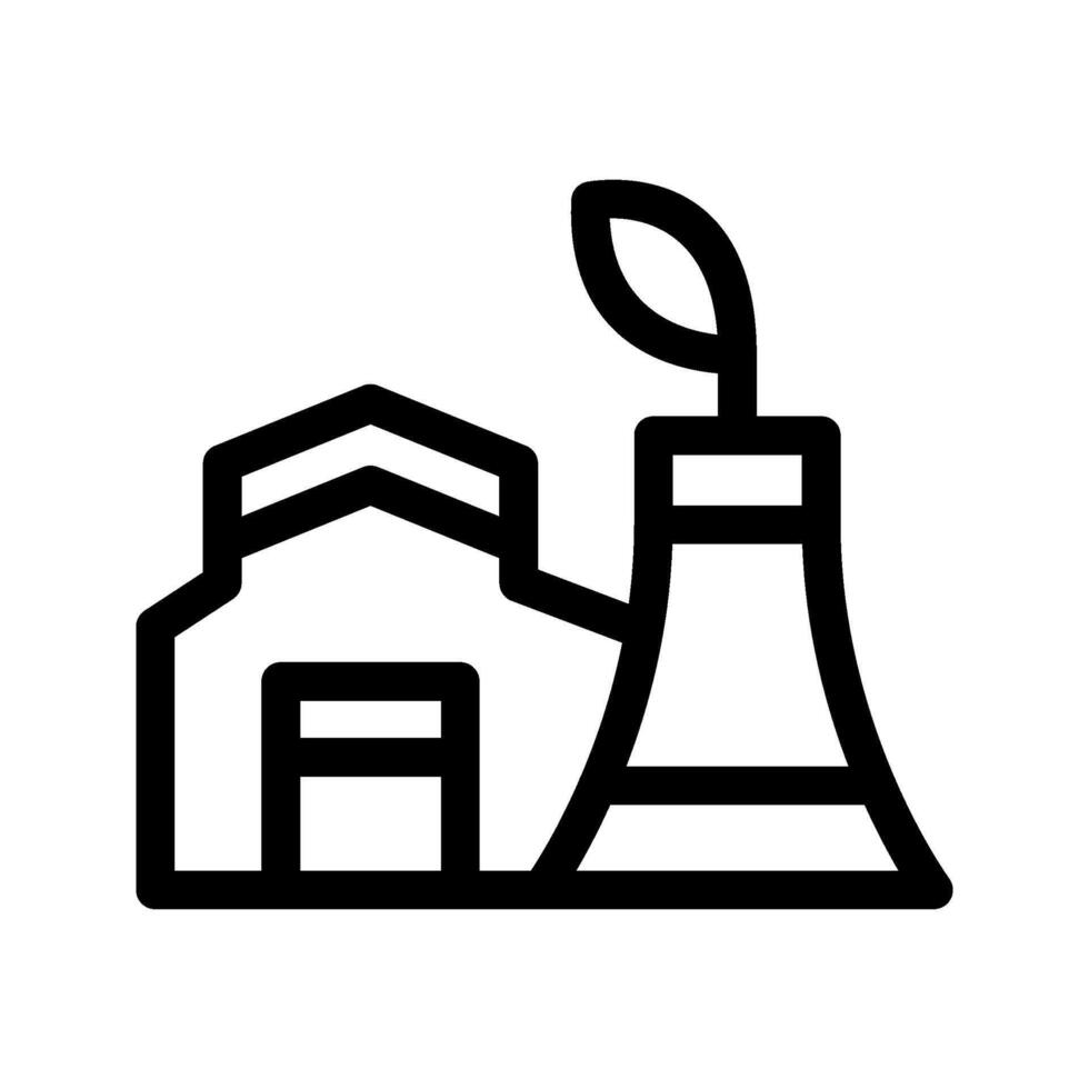 Illustration of Eco Factory Line Icon vector