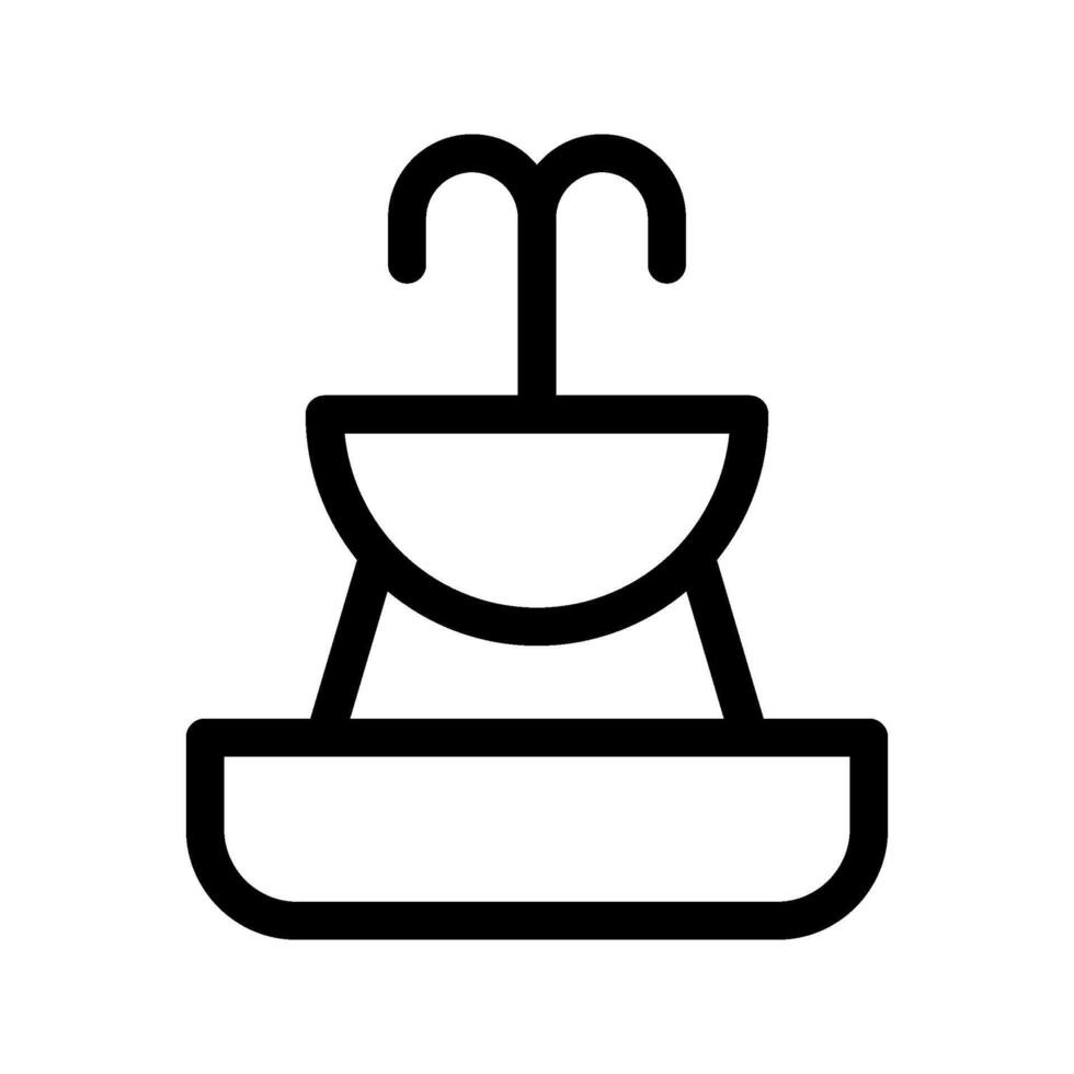 Illustration of Fountain Line Icon vector