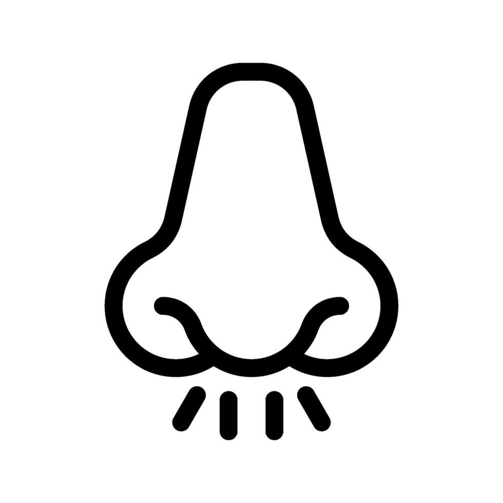 Illustration of Nose Line Icon vector