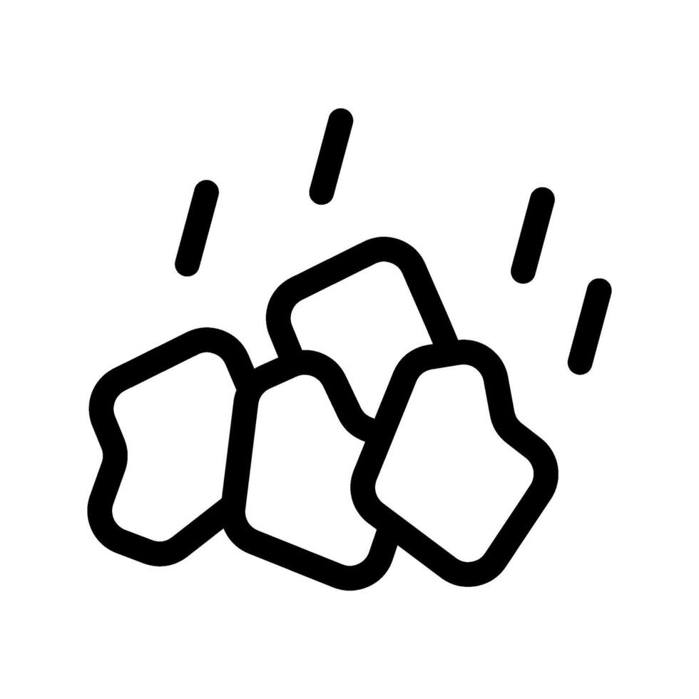 Illustration of Charcoal Grill Line Icon vector