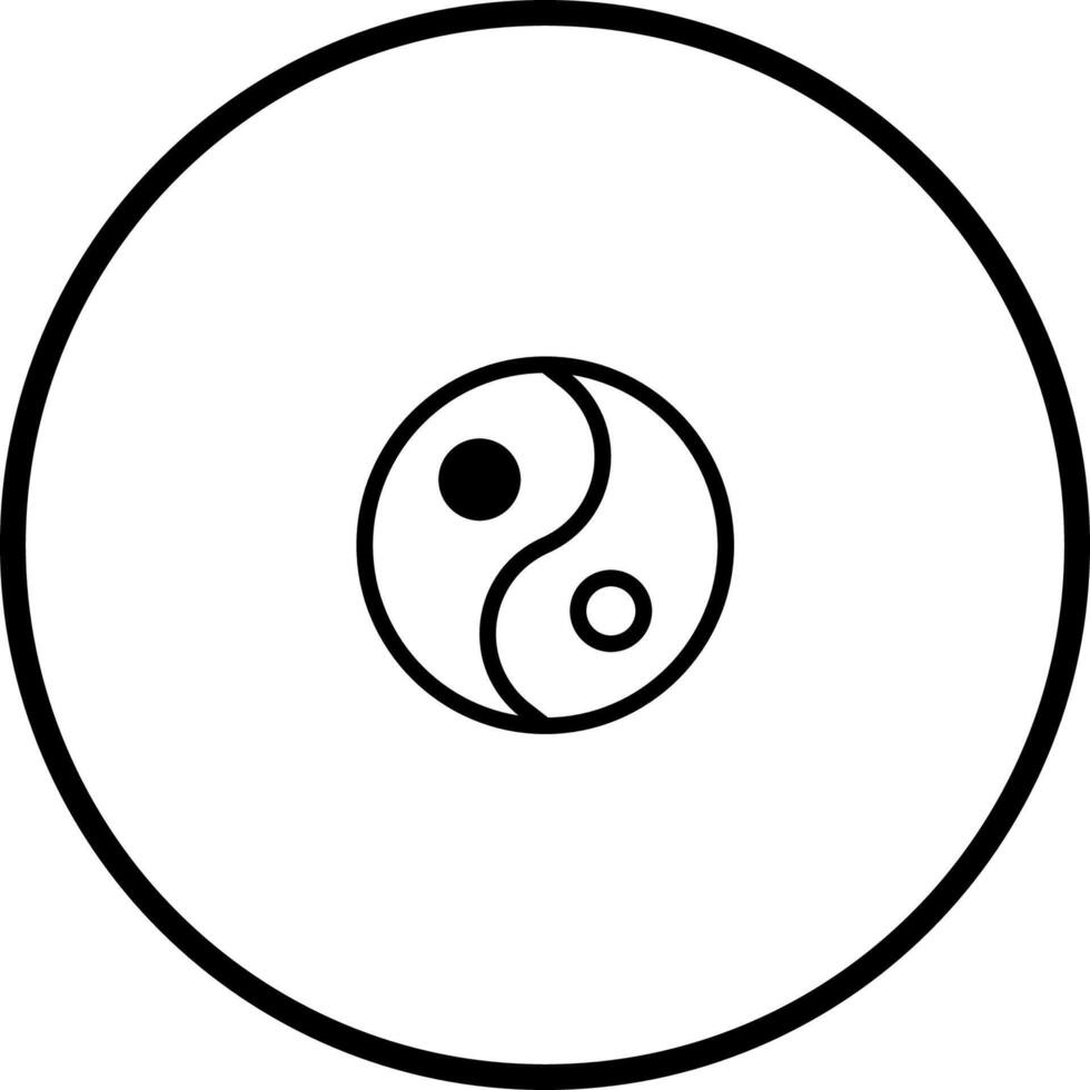 Yin and yang symbol representing balance harmony in traditional chinese philosophy and culture art illustration vector