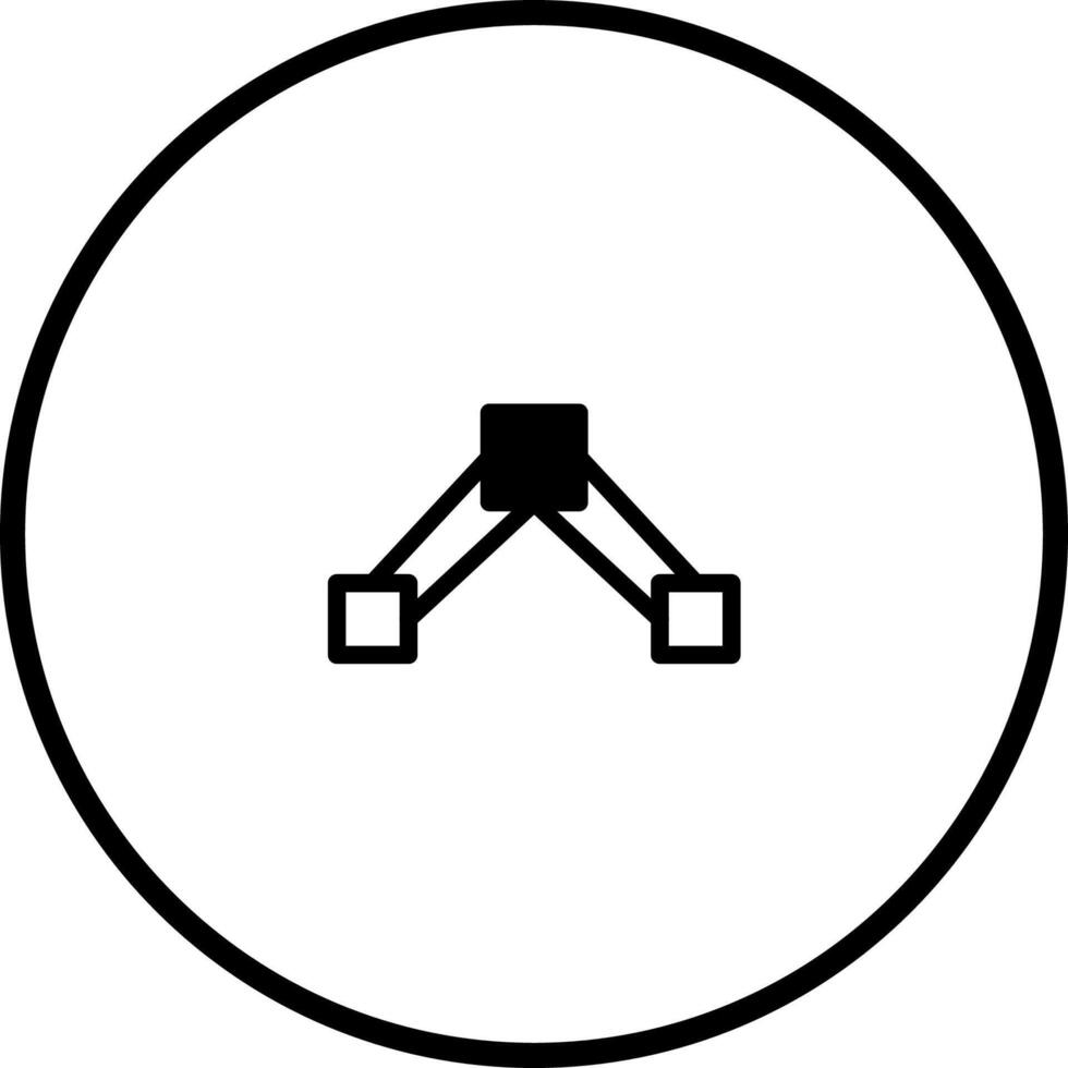 Symbolic representation of interconnected elements showcasing networking functionality a modern graphic design and data connectivity solution icon vector
