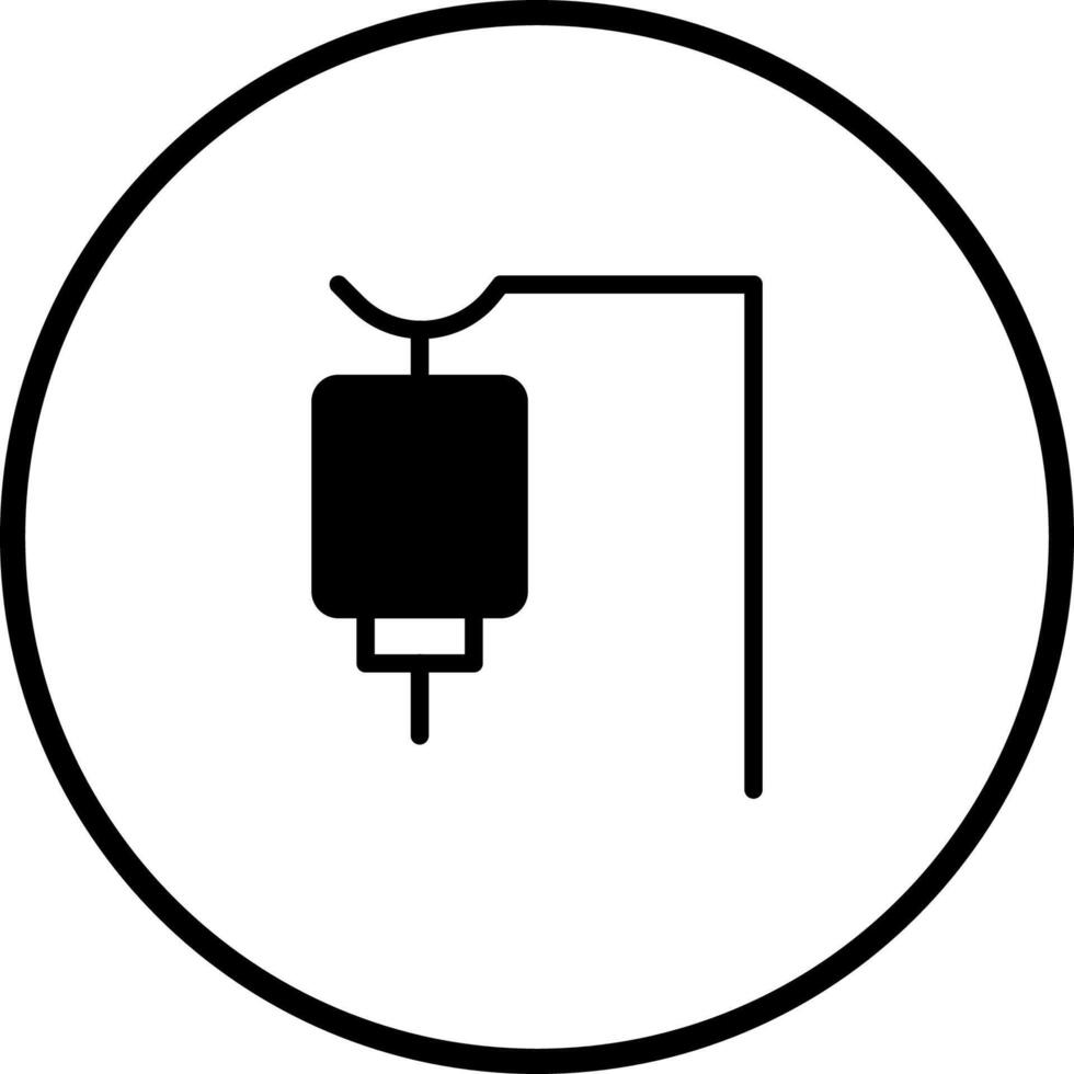Simple illustration of intravenous drip depicting medical healthcare and treatment symbol drawing vector