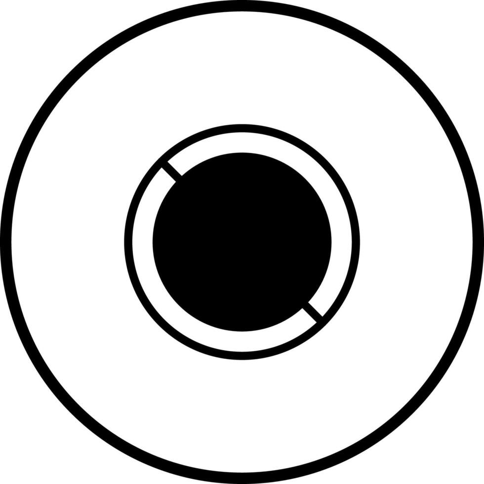 Minimalist graphic representation featuring concentric circles and a filled inner circle offers a clean presentation vector