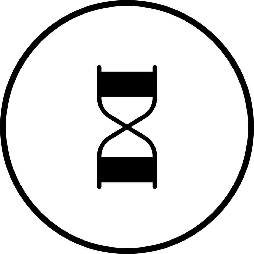 Hourglass icon symbolizing time management precision and deadlines within a sleek circular frame representing efficiency and control vector