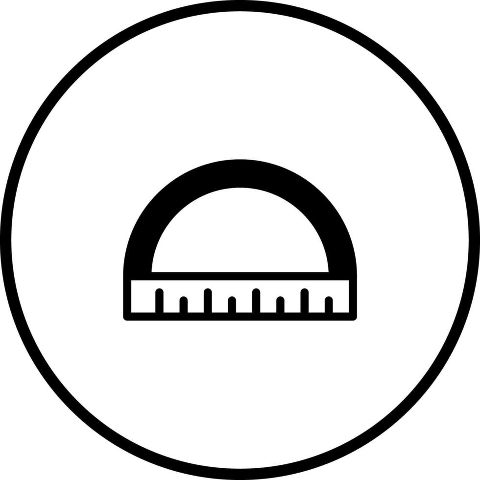Geometric tool icon graphic illustration circle shape round element measuring angle instrument equipment vector