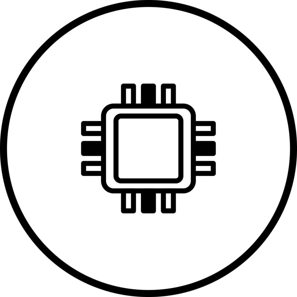Elegant and Simple Microchip Icon Design for Modern Technology and Innovation with Minimalist Aesthetic vector