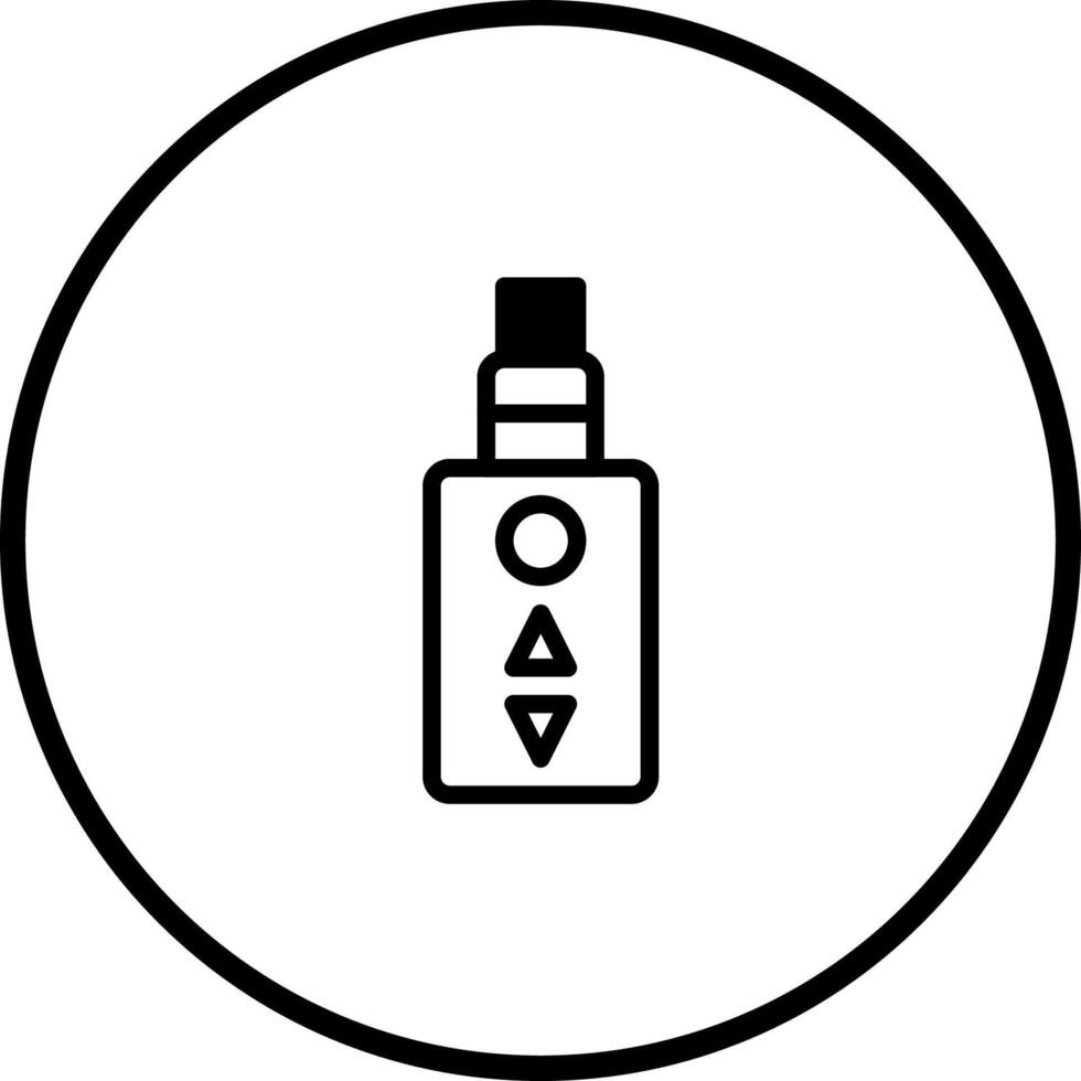 E-cigarette icon featuring simple design and electronic device representing vaping culture in modern society concept vector