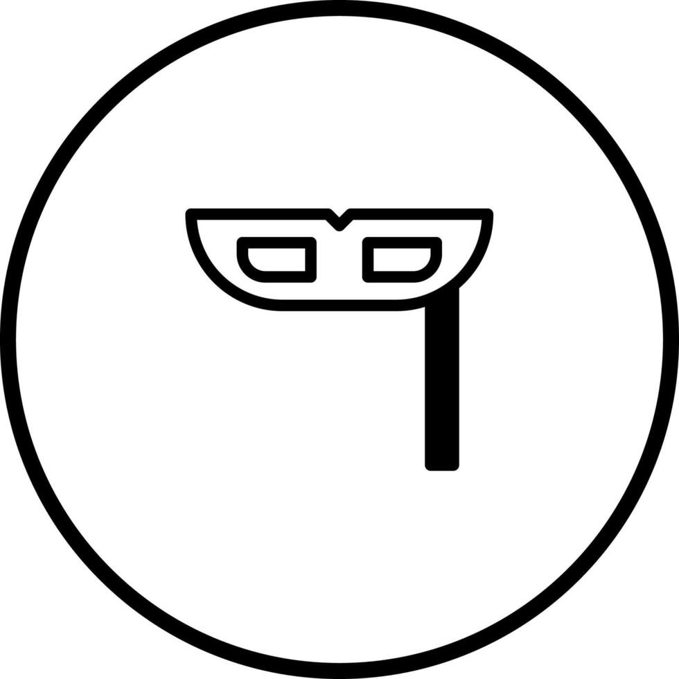 Carnival masquerade celebration icon symbol featuring anonymity mystery secrecy party festive atmosphere line art vector