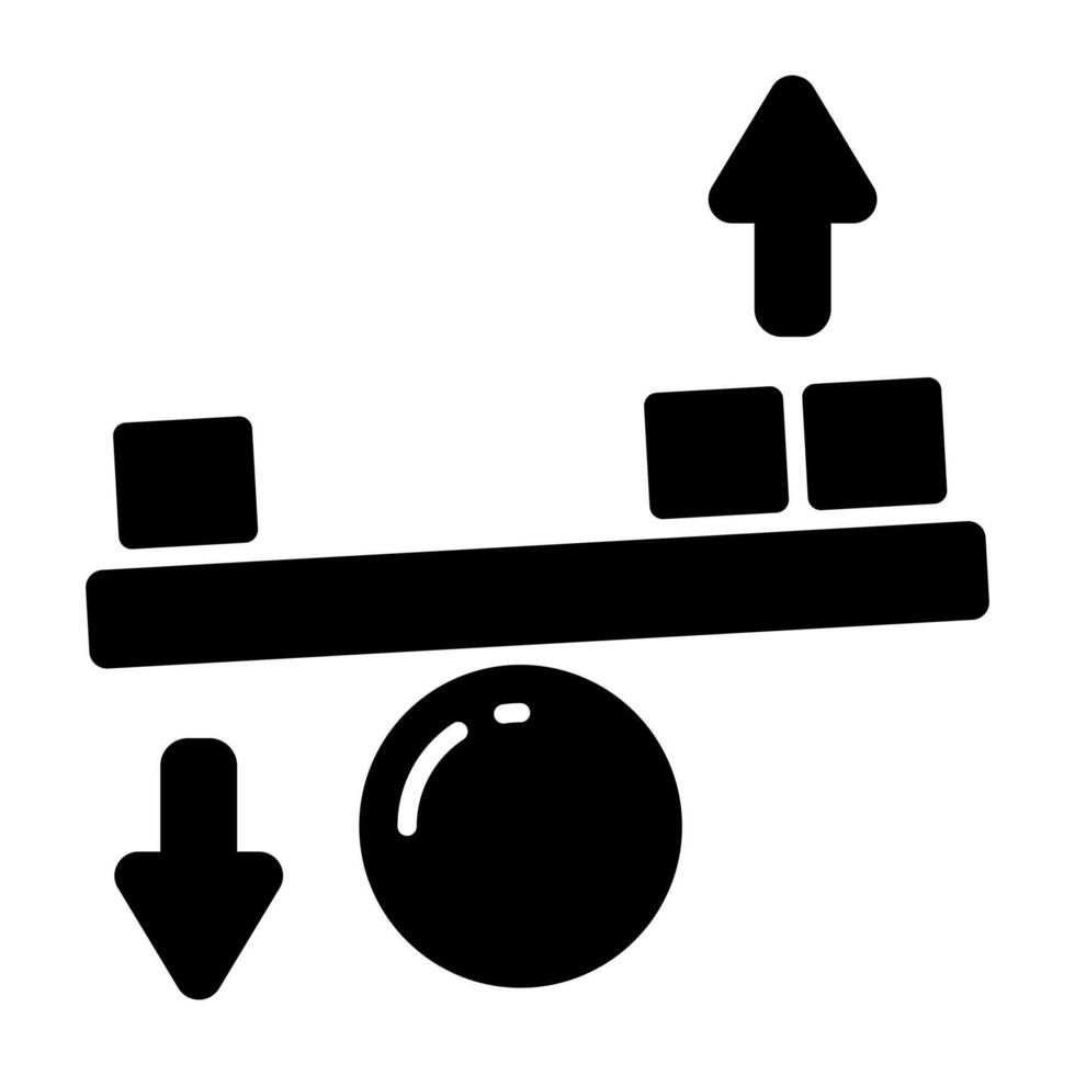 A unique icon of seesaw vector