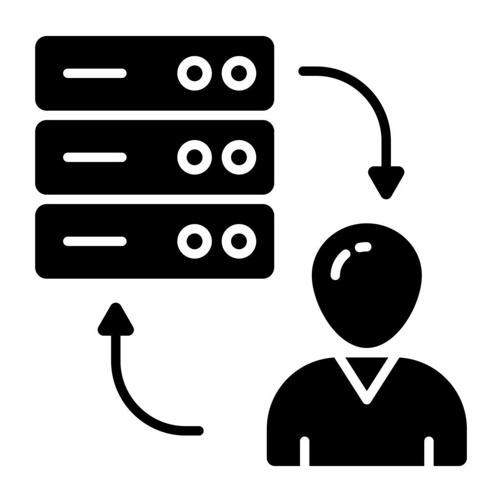 An icon of server manager vector