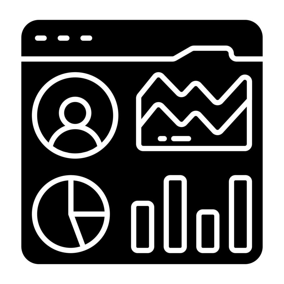 Modern icon of user analytics vector