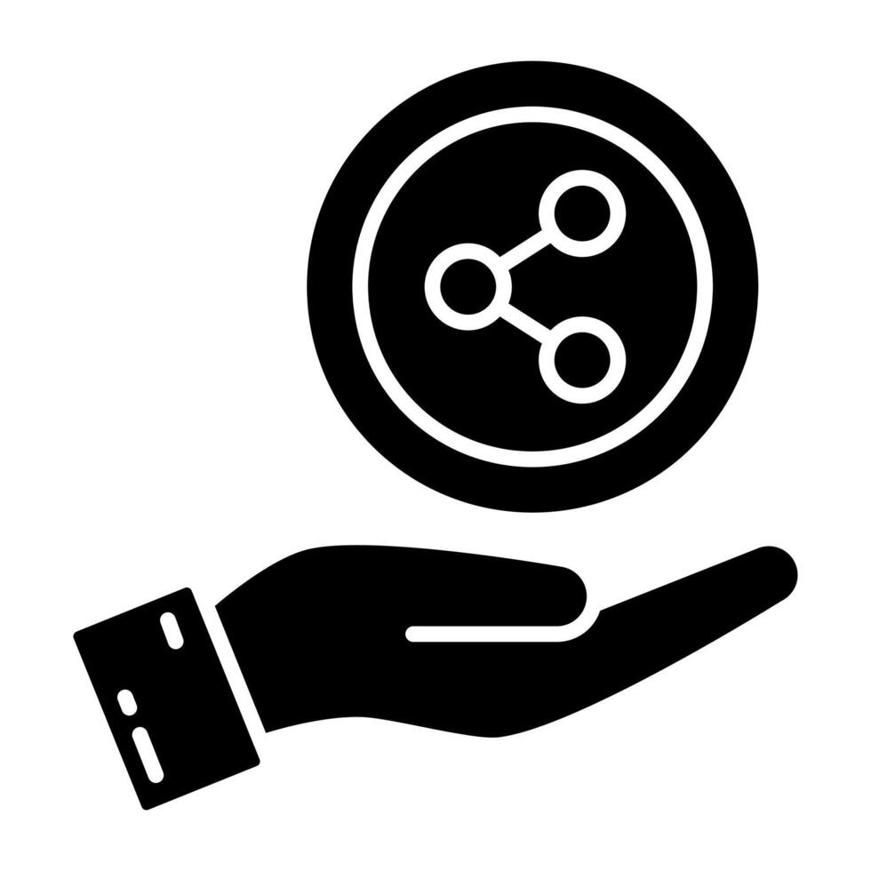 Share sign icon in premium vector