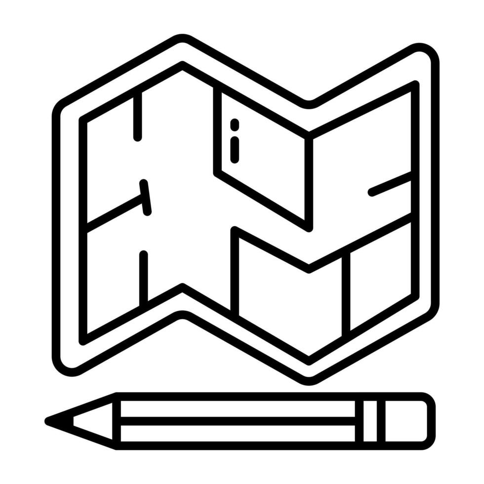 Premium icon of construction plan vector