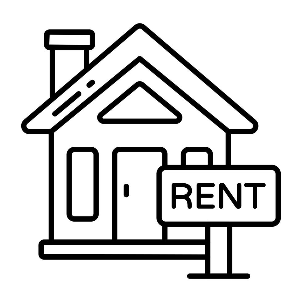 Premium download of home rent board vector