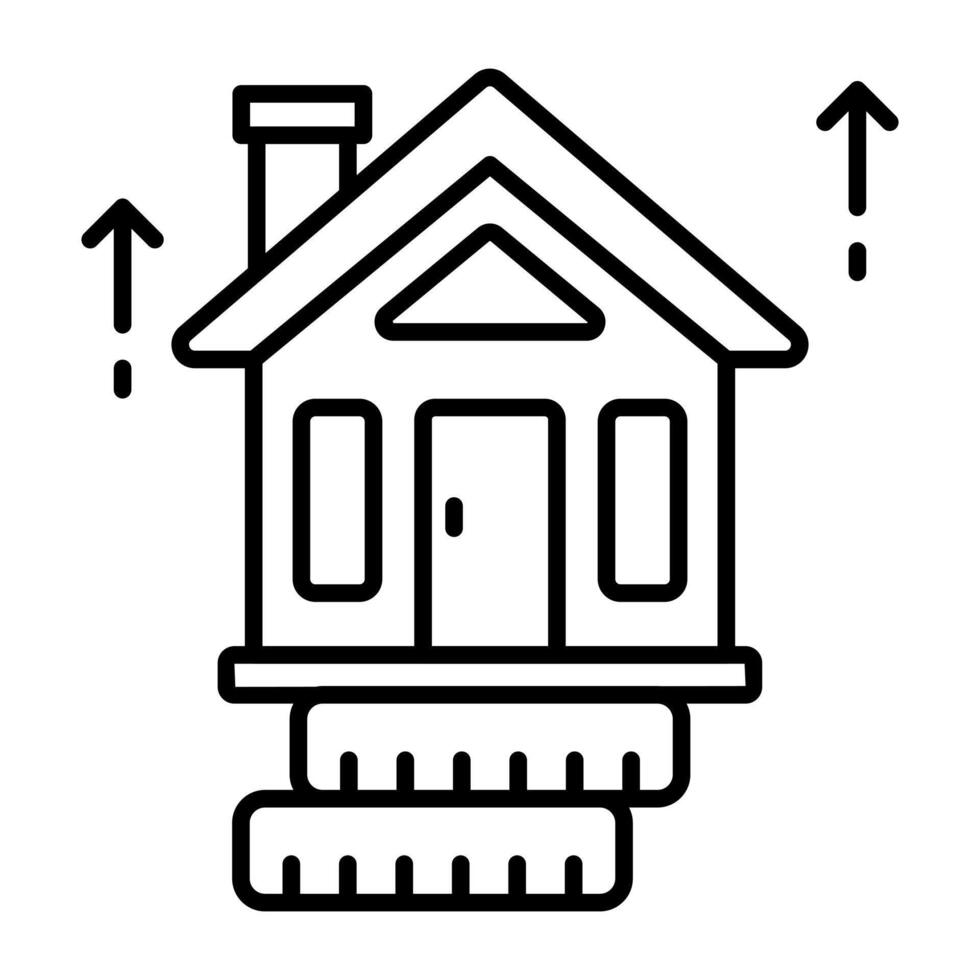 A premium Linear icon of real estate value vector