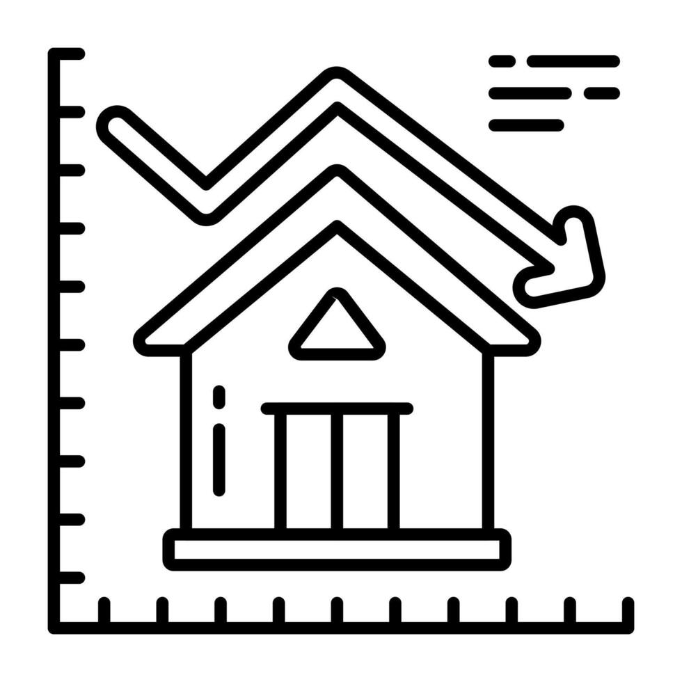 An icon of property loss vector