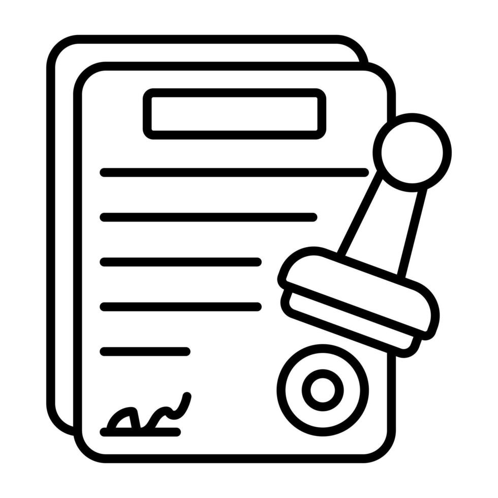 A trendy of stamped document vector