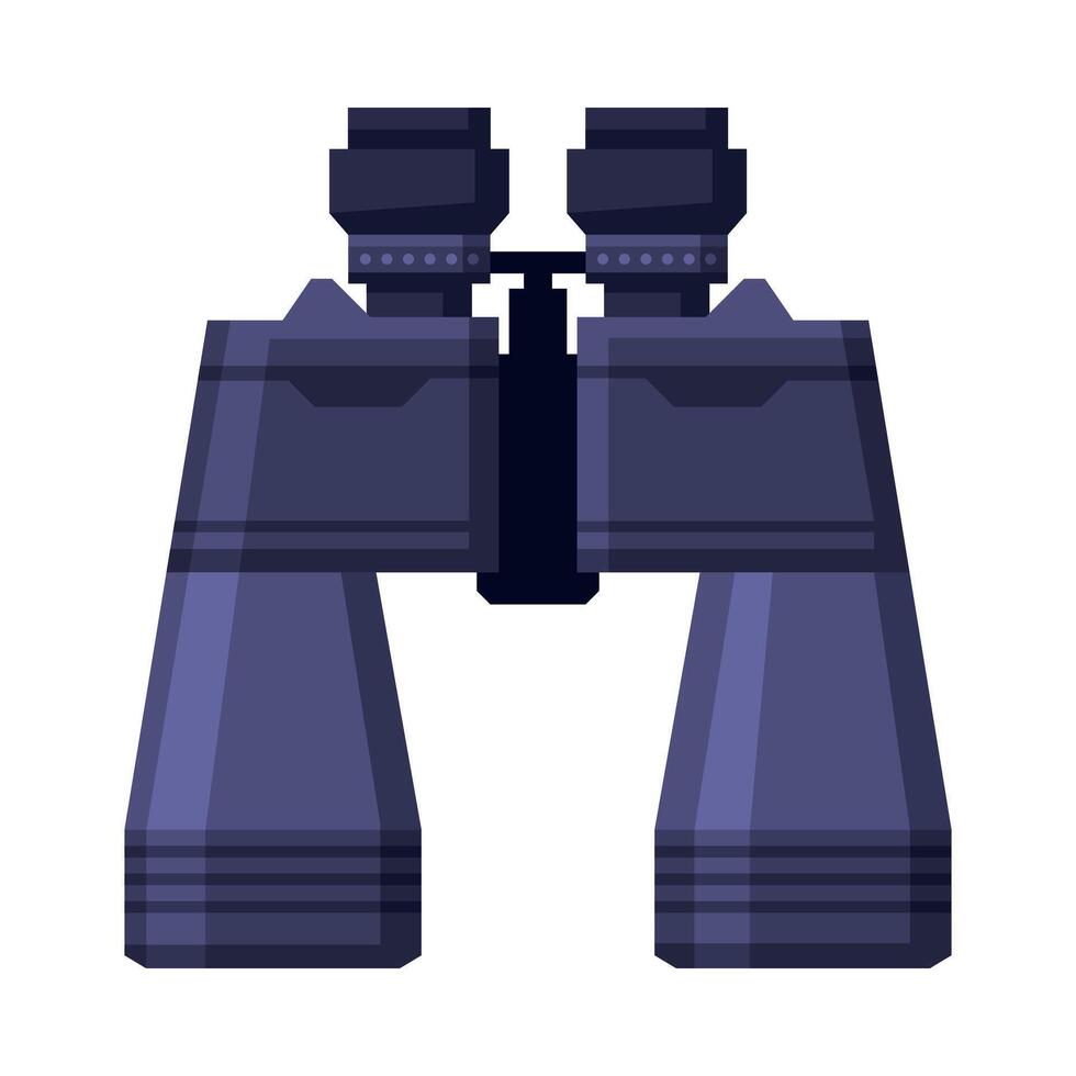 Binoculars Optical Device, Hunting Tackles and Equipment Flat Illustration vector